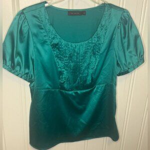 Shinny Teal Green Blouse from The Limited - Size Large
